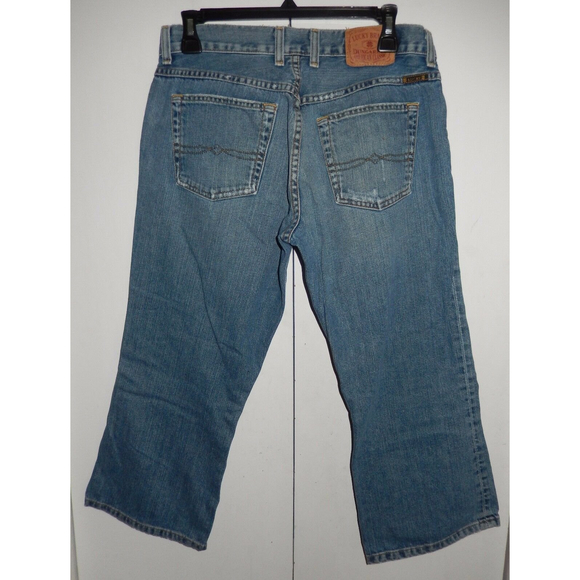 Lucky Brand Dungarees Size 8/29 Easy Rider Crop Denim Pants (31 x 22) - Picture 2 of 6